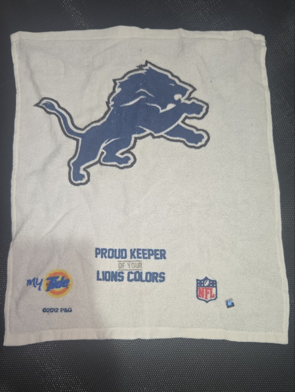 NFL Detroit Lions White and Blue Hand Towel with Team Logo